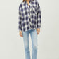 Be Cool Plaid Flannel Button Down Shirt with Chest Pocket