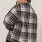 HYFVE Plaid Collared Neck Boucle Jacket with Pockets