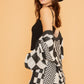 Annie Wear Checkered Open Front Drop Shoulder Cardigan