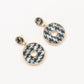 Houndstooth Tweed Earrings