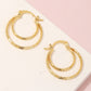 Fame Pincatch Double Circle Hoop Earrings