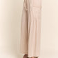 J.NNA Smocked Waist Boho Wide Leg Pants with Pockets