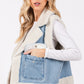 SAGE + FIG Pocketed Collared Neck Sherpa Vest