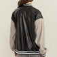 Game On PU Colorblock Baseball Jacket