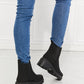 MMShoes Work For It Matte Lug Sole Chelsea Boots in Black