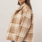 HYFVE Plaid Collared Neck Boucle Jacket with Pockets