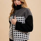 Annie Wear Plaid Zip Up Drop Shoulder Sherpa Jacket