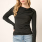 Mittoshop Ruched Long Sleeve Slim Top