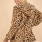 VERY J Fuzzy Leopard Long Sleeve Hooded Jacket