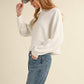 Mable Round Neck Dolman Sleeve Cropped Sweater