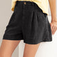 HYFVE High Waist Pleated Linen Shorts