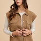 Annie Wear Puzzle Quilted Snap Down Vest Coat