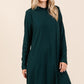 Mittoshop Mock Neck Long Sleeve Dress with Pockets