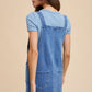 Annie Wear Wide Strap Denim Overall Dress with Pockets