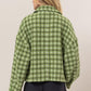 HYFVE Tweed Plaid Button Up Collared Neck Jacket