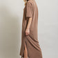 VENTED HEAVY COTTON WASHED DRESS