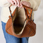 SHOMICO Weaved Vegan Leather Handbag