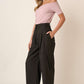 Mittoshop Deep Pleated High Waisted Wide Leg Pants