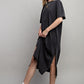 VENTED HEAVY COTTON WASHED DRESS