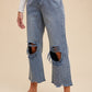 Annie Wear Distressed Raw Hem Jeans