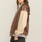 Game On PU Colorblock Baseball Jacket