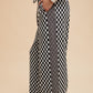 Annie Wear Drawstring Checkered Wide Leg Pants