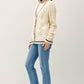 Be Cool Contrast Trim Cable-Knit V-Neck Cardigan