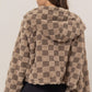 HYFVE Zip Up Sherpa Checkered Hooded Jacket