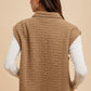 Annie Wear Puzzle Quilted Snap Down Vest Coat