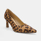 Beast Fashion Faux Suede Leopard Point Toe Pumps