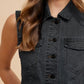 Annie Wear Collared Neck Button Down Denim Vest