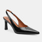 Beast Fashion Faux Leather Point Toe Slingback Pumps