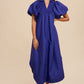 Annie Wear Smocked Puff Sleeve Midi Dress