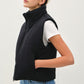 Be Cool Zip Up Turtleneck Puffer Vest with Pockets