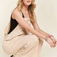 ADORA Knotted Wide Strap Wide Leg Overalls