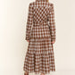 And the Why Plaid Tiered Midi Shirt Dress