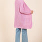 Mittoshop Open Front Long Sleeve Longline Cardigan