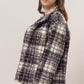 HYFVE Plaid Collared Neck Boucle Jacket with Pockets