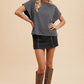 Annie Wear Checkered Round Neck Short Sleeve T-Shirt