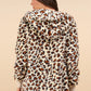 VERY J Fuzzy Leopard Long Sleeve Hooded Jacket