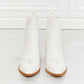 MMShoes Love the Journey Stacked Heel Chelsea Boot in White