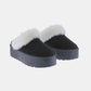 Weeboo Thick Bottom Fur Trim Snow Slippers