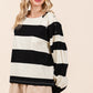 Mittoshop Striped Snap Shoulder Long Sleeve T-Shirt