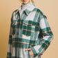 Love Tree Plaid Button Up Shacket