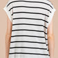 Ces Femme Collared Neck Contrast Striped Sweater Vest