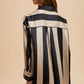 Annie Wear Striped Dropped Shoulder Button Up Shirt