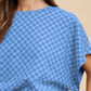 Annie Wear Checkered Round Neck Short Sleeve T-Shirt