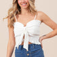 BiBi Ruffled Smocked Ribbon Detail Cami