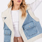 SAGE + FIG Pocketed Collared Neck Sherpa Vest