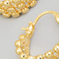 Fame Metallic Bead Pincatch Hoop Earrings